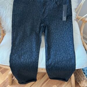 Apt. 9 Black Leopard Print Jeans